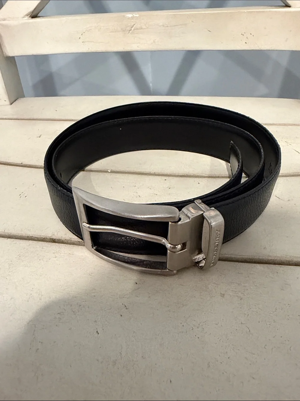 Burberry Black Leather Belt Size  32